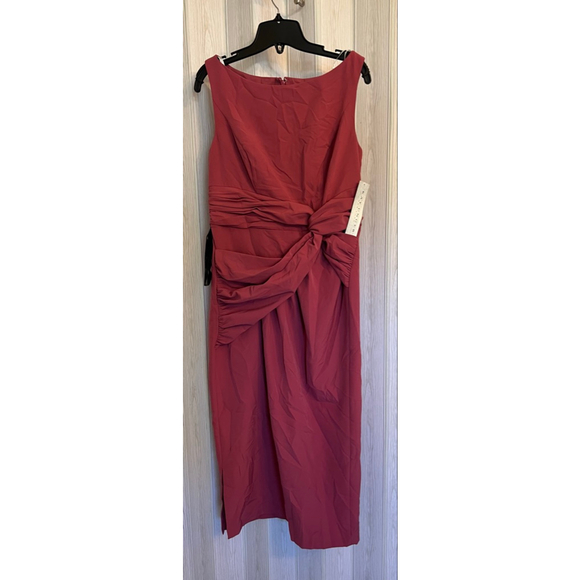 NWT Kay Unger Boat Neck Double Knot Sheath Dress SZ 10 - Picture 3 of 13